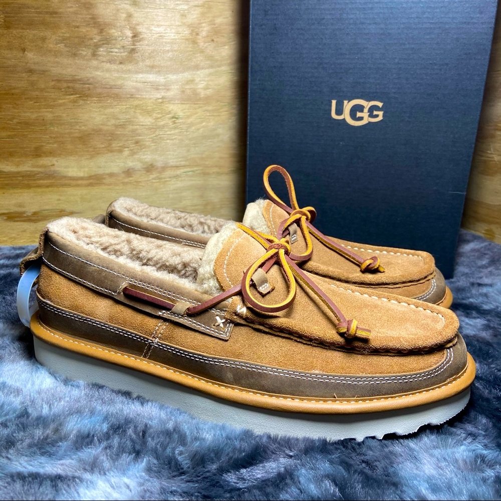 NEW UGG LACE SLIP-ON WOOL LOAFER CHESTNUT ⭐️